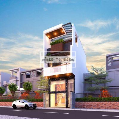 Mẫu nhà phố 3 tầng 5x20m 4 phòng ngủ