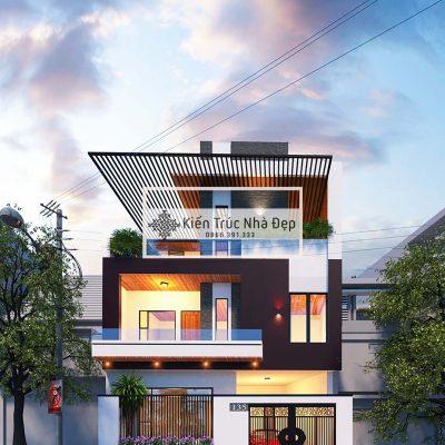 Mẫu nhà phố 3 tầng 9x12 3 phòng ngủ