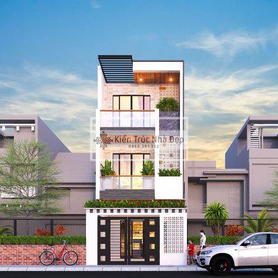 Mẫu nhà phố 3 tầng 5x20 3 phòng ngủ
