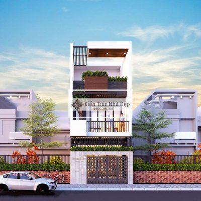 Mẫu nhà phố 3 tầng 6x22m 3 phòng ngủ