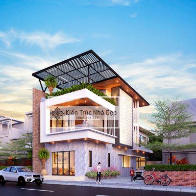 Mẫu nhà phố 3 tầng 6x25m 4 phòng ngủ