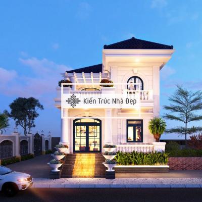 Mẫu nhà phố 2 tầng 1 hầm 9x22m 4 phòng ngủ