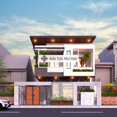 Mẫu Nhà Phố 2 Tầng 10x19m 4 Phòng Ngủ Phong Cách Hiện Đại