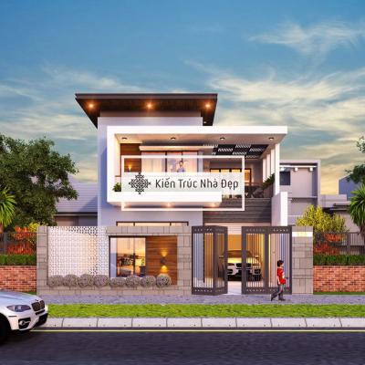 Mẫu nhà 2 tầng 3 phòng ngủ 10x15m