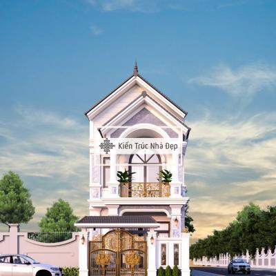 Nhà phố tân cổ điển 2 tầng 5.7×26 4 phòng ngủ