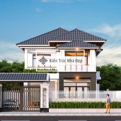 Mẫu nhà phố 2 tầng 3 phòng ngủ 8x24m