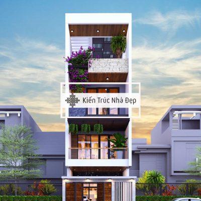 Mẫu nhà phố 4 tầng 5x17m 5 phòng ngủ