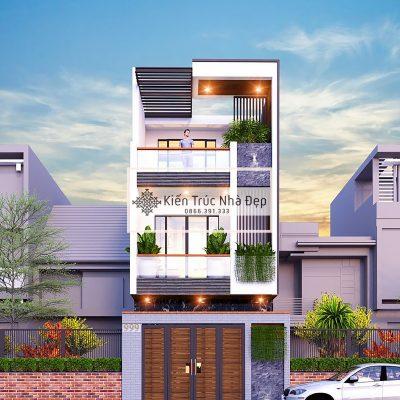 Mẫu nhà phố 3 tầng 5x24 3 phòng ngủ