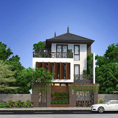 Biệt thự mái thái 3 tầng, mảnh ghép hoàn hảo cho không gian sống đương đại