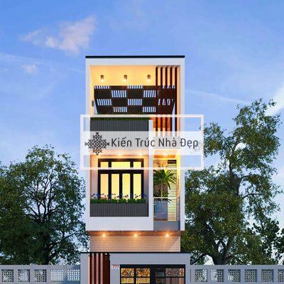 Mẫu nhà phố 3 tầng 8x26m 3 phòng ngủ