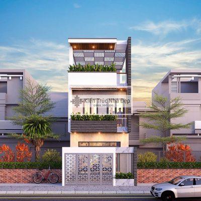 Mẫu nhà phố 3 tầng 5x15 3 phòng ngủ