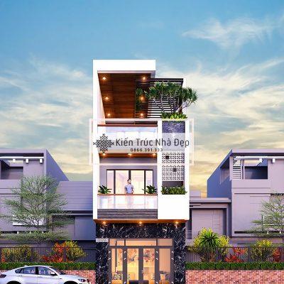 Mẫu nhà phố 3 tầng 4x20m 3 phòng ngủ