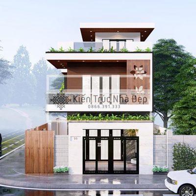 Mẫu nhà phố 3 tầng 7.5x17m 3 phòng ngủ