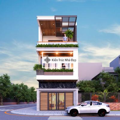 Mẫu nhà phố 3 tầng 4.4 x16.5m 3 phòng ngủ