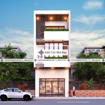 Mẫu nhà phố 3 tầng 5x18m 4 phòng ngủ hien dai