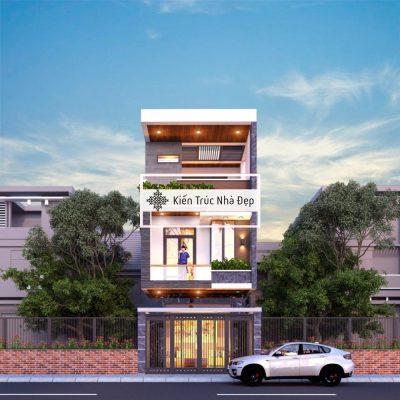 Mẫu nhà phố 3 tầng 5mx20m 4 phòng ngủ