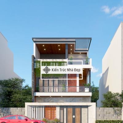 Nhà ở 3 tầng 7x14m 4 phòng ngủ