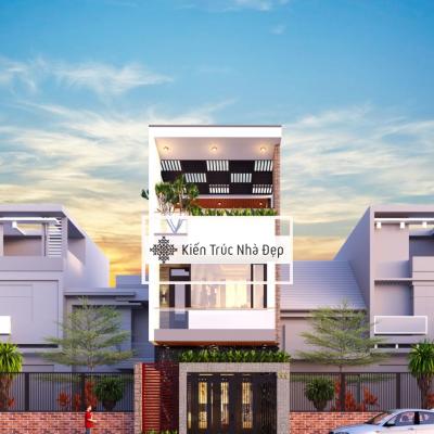 Mẫu nhà phố hiện đại 3 tầng 5x20m 3 phòng ngủ