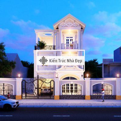 Mẫu nhà phố 3 tầng 8×13.4m 4 phòng ngủ