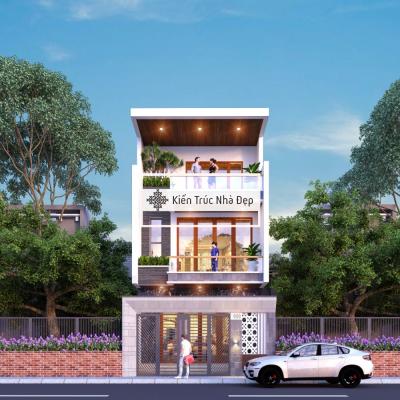 Nhà phố hiện đại 3 tầng 6x20m 3 phòng ngủ