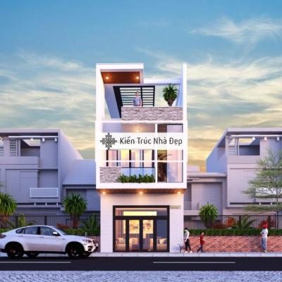 Mẫu nhà phố 3 tầng 3 phòng ngủ 4.5x16m
