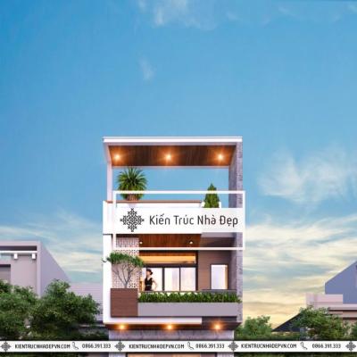 Mẫu nhà phố 3 tầng 3 phòng ngủ 5mx20
