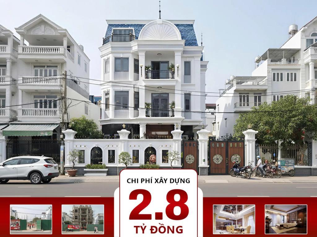 Biệt thự Tân cổ điển kiểu Pháp 4 tầng mái Mansard.