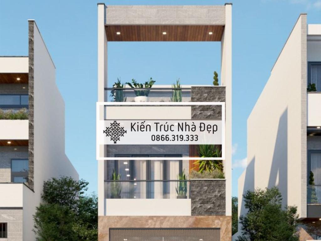 Mẫu nhà phố 2 tầng 1 tum 5x20m – 3 phòng ngủ hiện đại và sang trọng