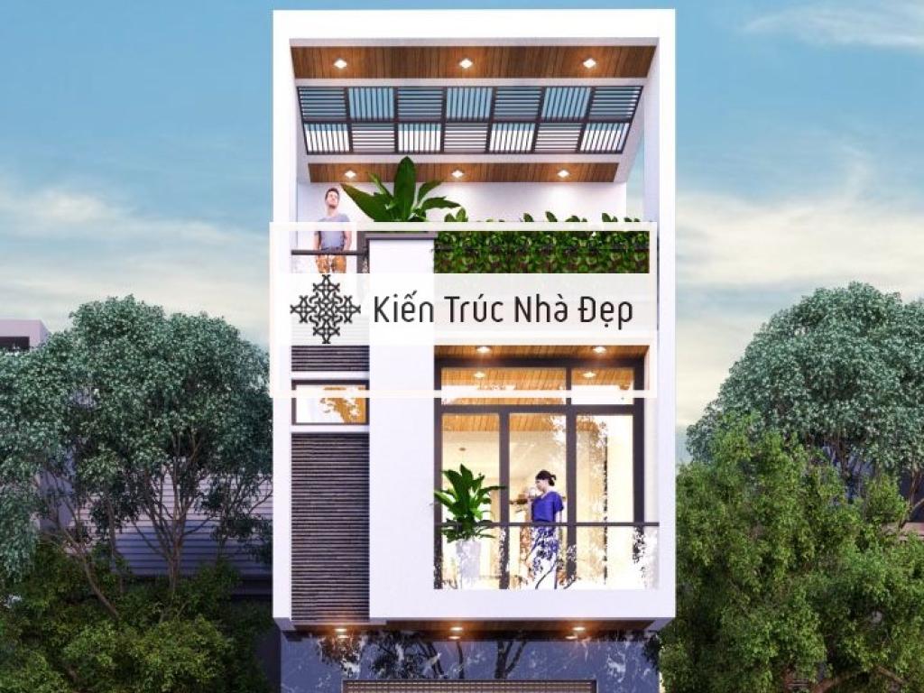 Mẫu nhà phố 3 tầng 5x20m 4 phòng ngủ có gara