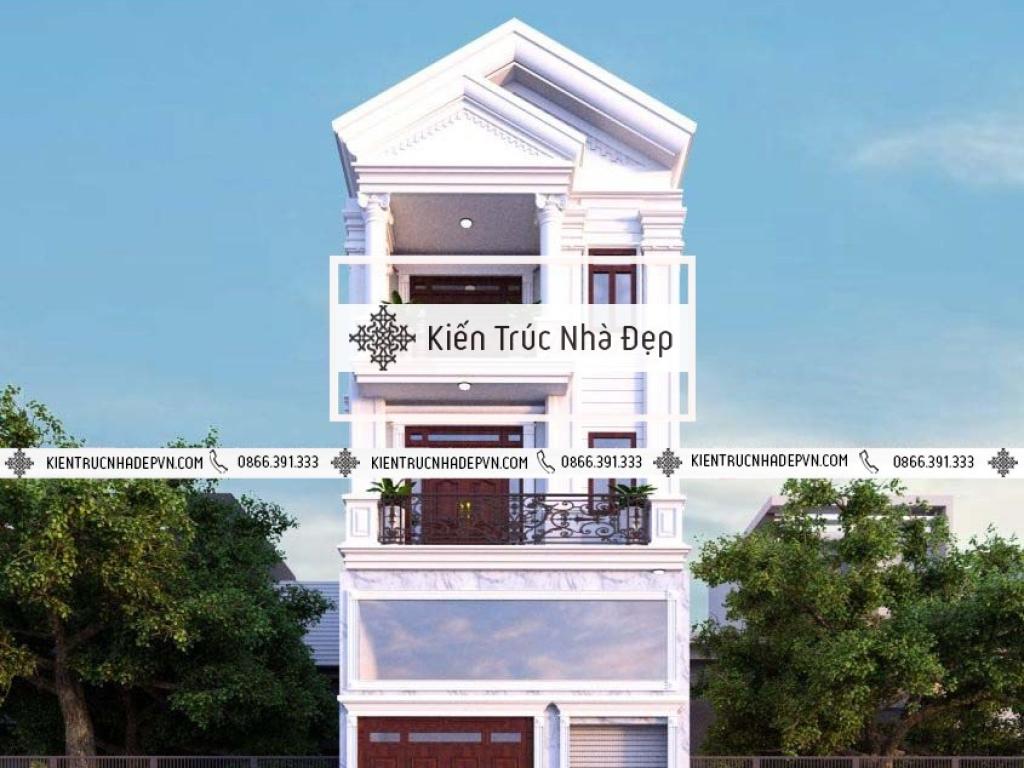 Mẫu nhà phố 3 tầng 1 lửng 6x9m 3 phòng ngủ