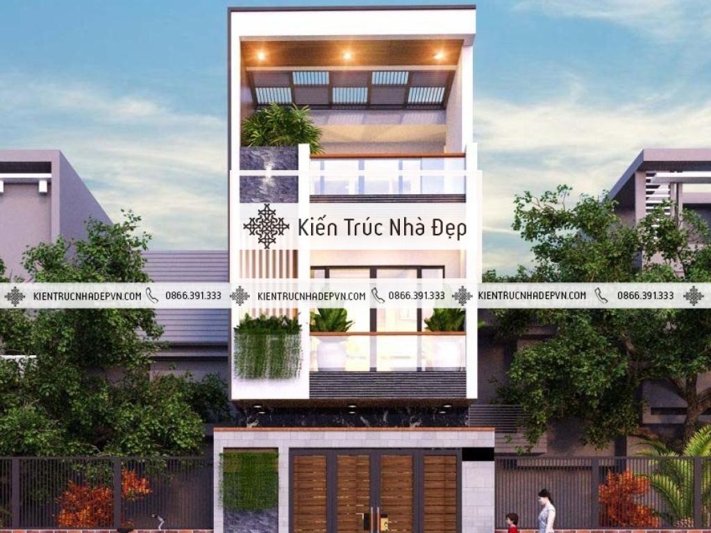 Mẫu nhà phố 3 tầng 3 phòng ngủ 5mx20m