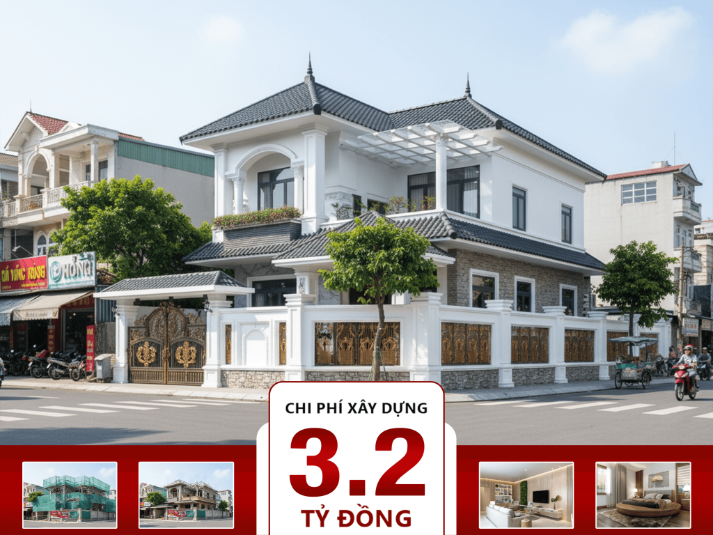 Biệt thự hiện đại 2 tầng 10x19m mái thái