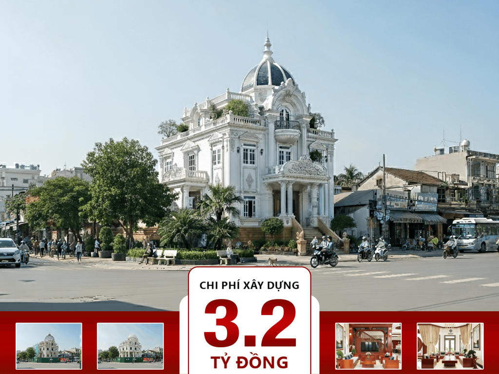 Biệt thự lâu đài cổ điển Pháp mái vòm