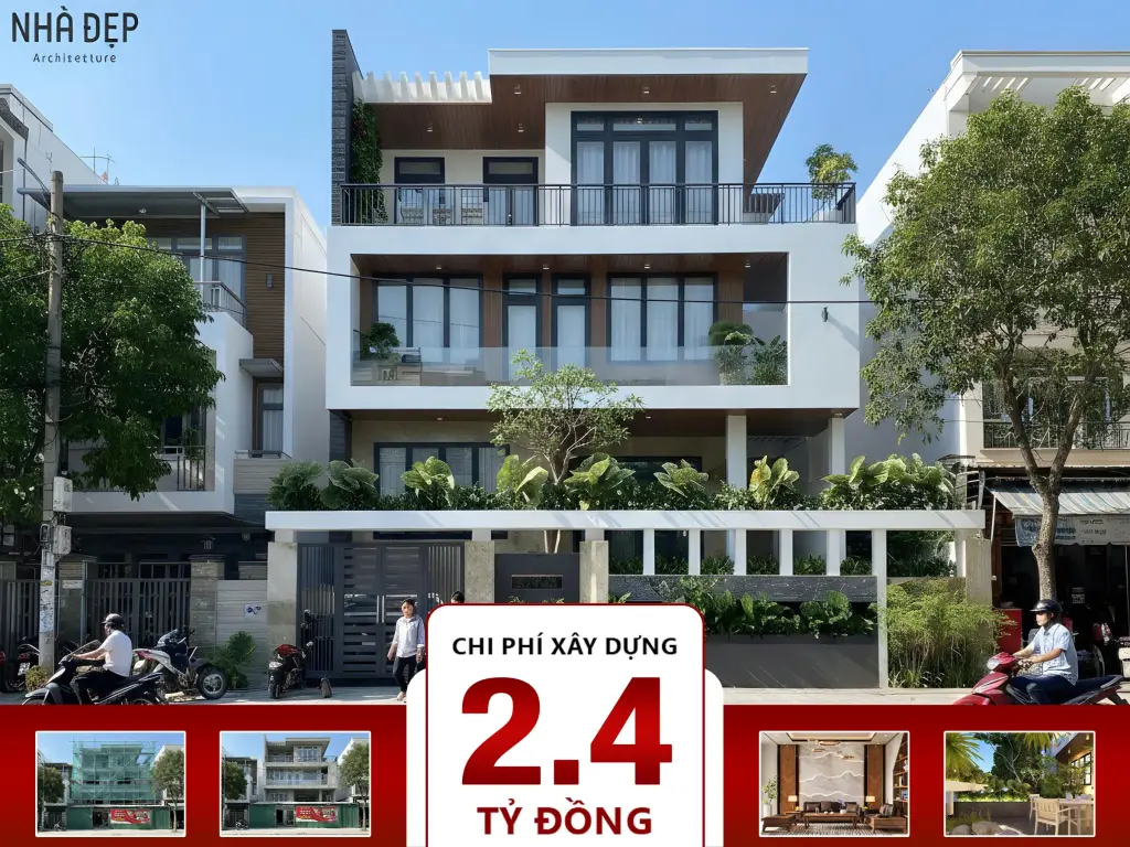 Biệt Thự Hiện Đại 3 Tầng 3 Phòng Ngủ 9x13m