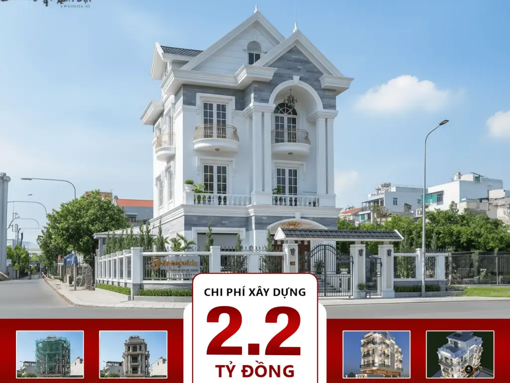 Biệt Thự 3 Tầng Tân Cổ Điển  8x22m