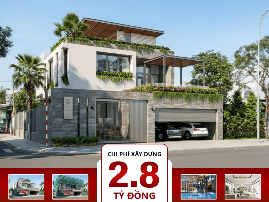 Biệt thự hiện đại nghỉ dưỡng 3 tầng 4 phòng ngủ