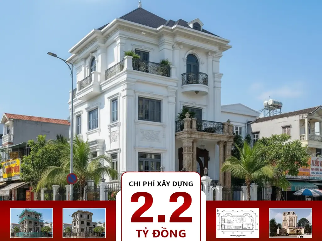 Biệt thự tân cổ điển pháp 3 tầng 8x13m