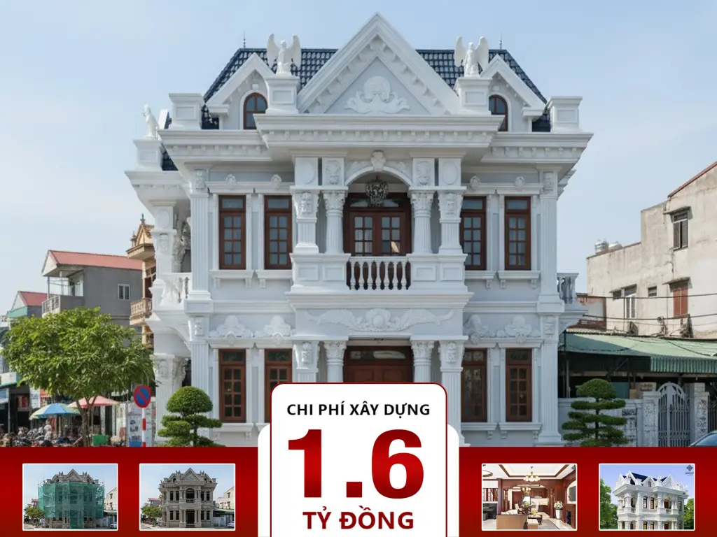 Biệt thự bán cổ điển 2 tầng 9x18m