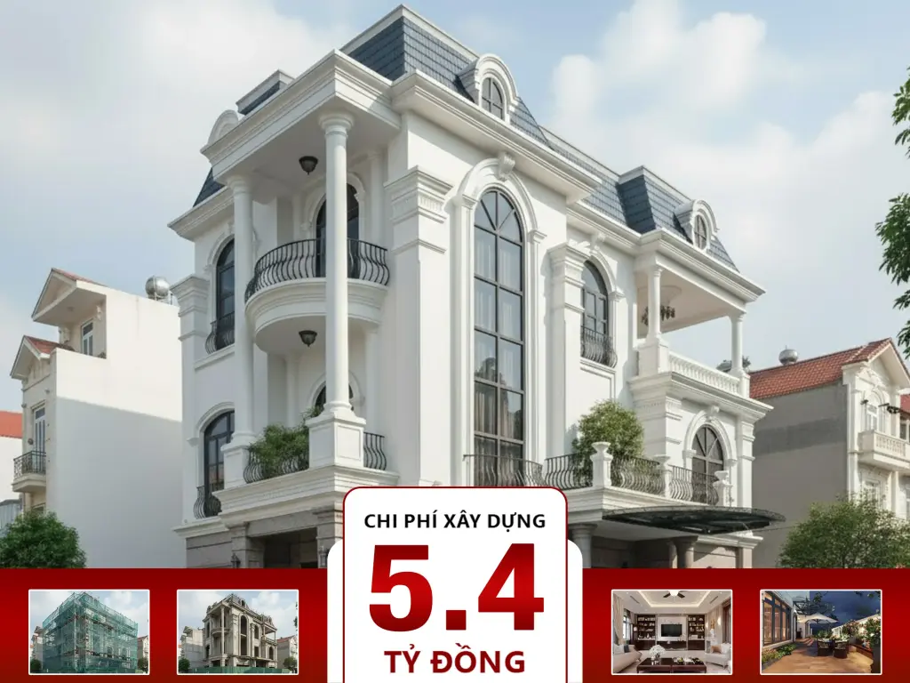 Biệt thự kiểu Pháp 3 tầng 18x20m