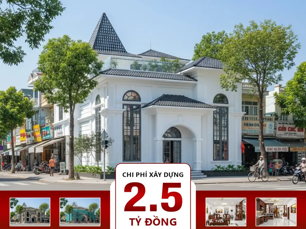 Biệt thự cổ điển kiểu Pháp 2 tầng 15x20m