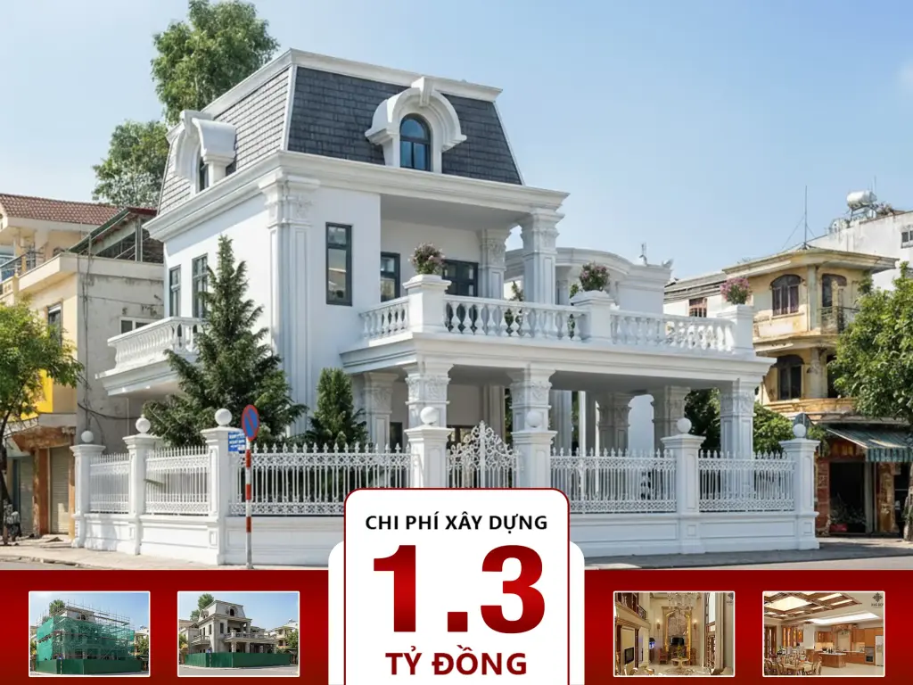 Biệt thự mini cổ điển 2 tầng 10x13m