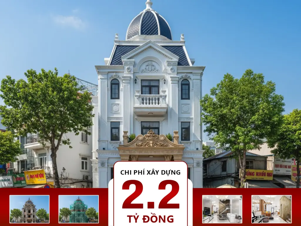 Biệt thự cổ điển Châu Âu 3 tầng 7x15m