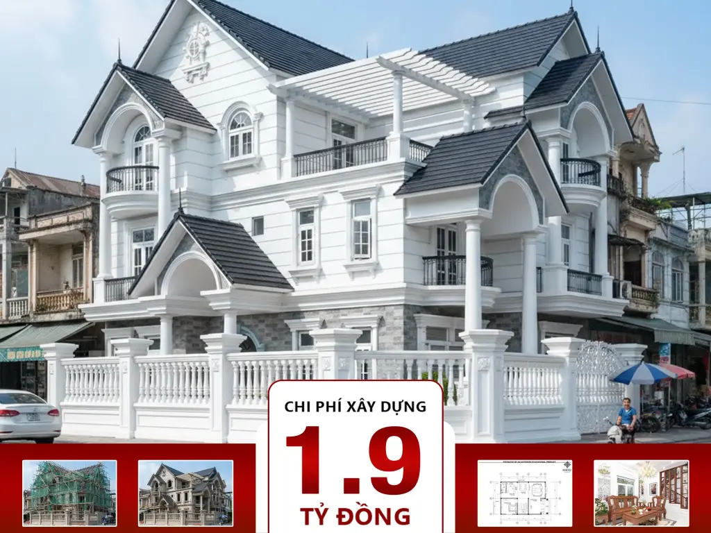 Biệt thự tân cổ điển 3 tầng 8x12m