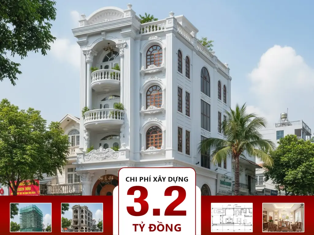 Biệt thự cổ điển 4 tầng 8x20m