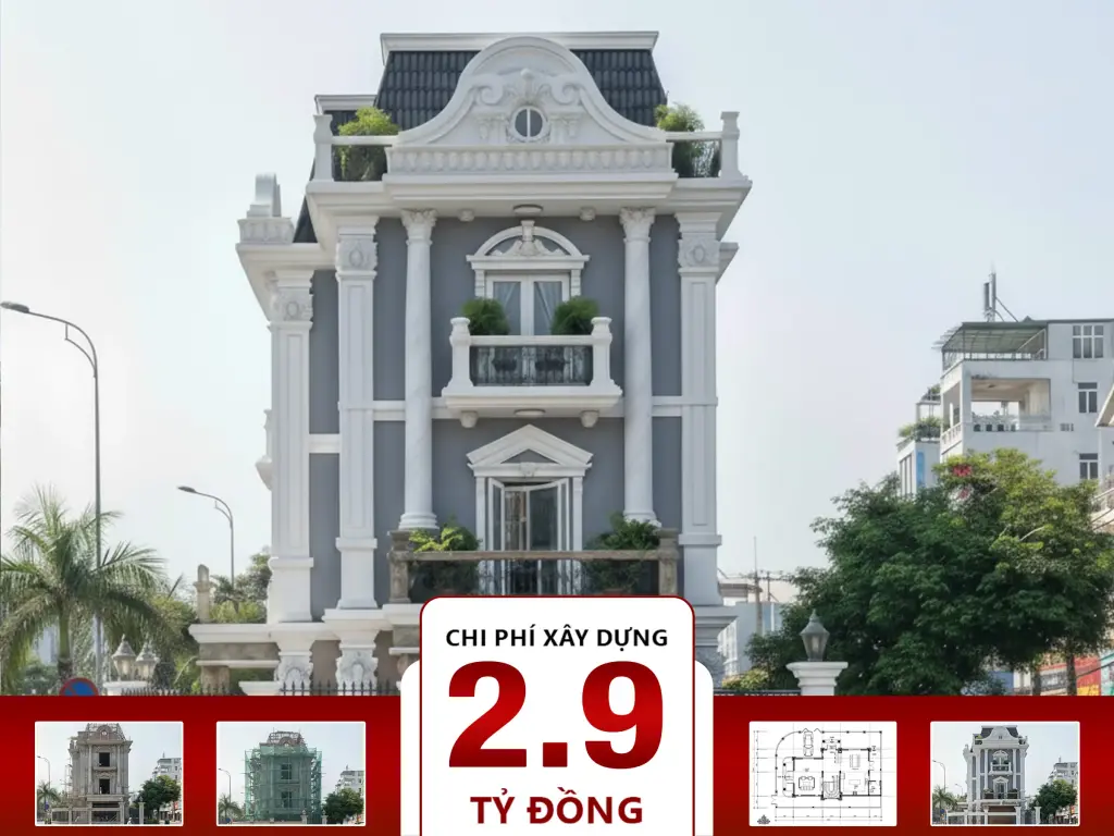 Biệt thự cổ điển 3 tầng 15x20m