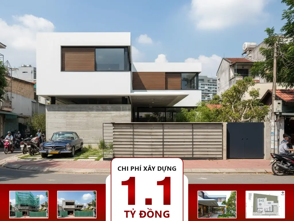 Biệt thự hiện đại chữ L 2 tầng 10x10m