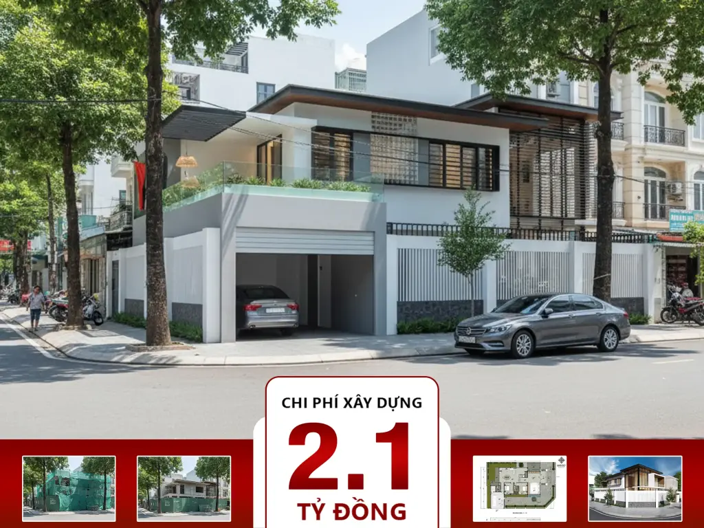 Biệt thự hiện đại 2 tầng 15x18m