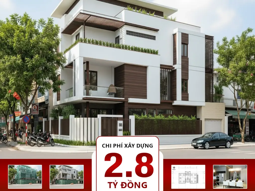 Biệt thự hiện đại 4 tầng 10x15m