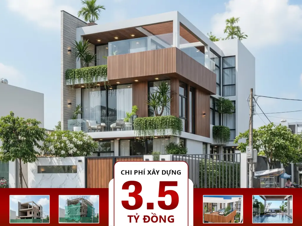 Biệt thự hiện đại 3 tầng 20x50m