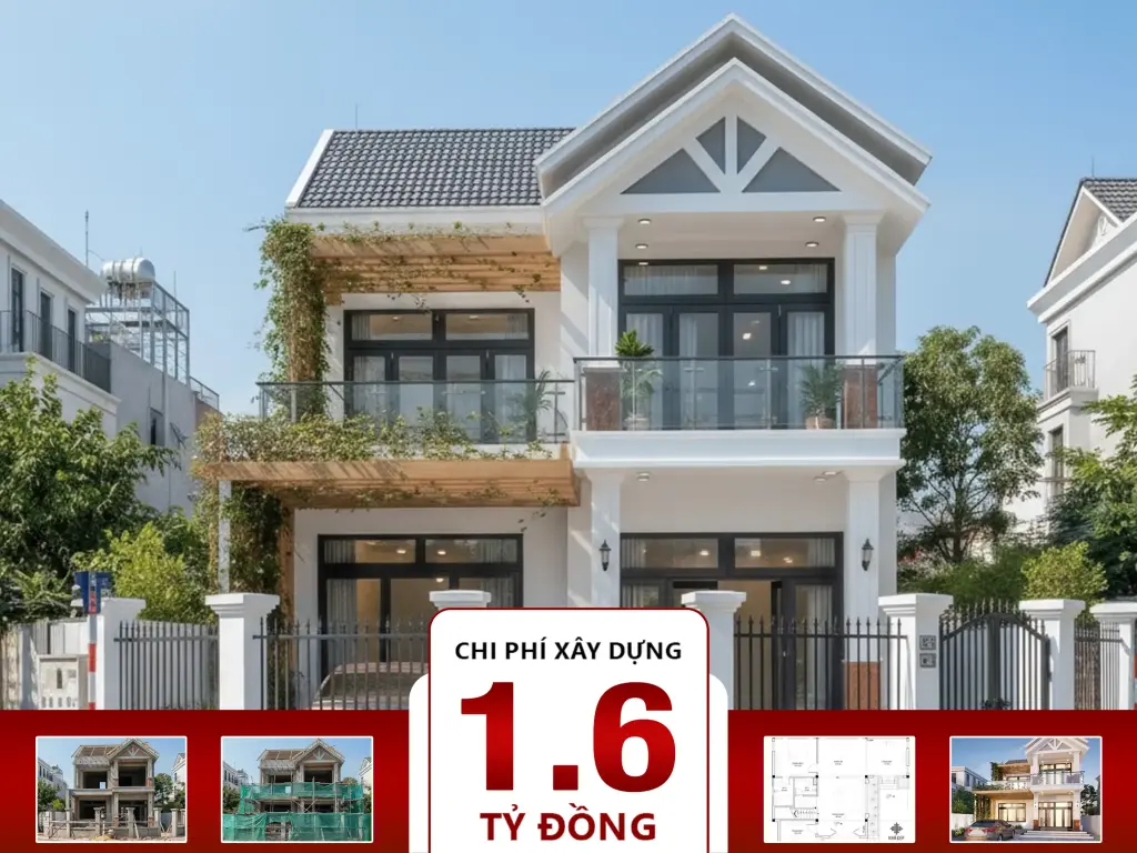 Biệt thự mái Thái mini 2 tầng 8x15m